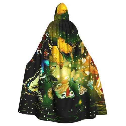 Cxzmnba Buntes Schmetterlings-Unisex-Kostüm, Cosplay-Kostüm, Halloween, Kapuzenumhang für Party, Verkleidung, durchgehender Uniform-Bademantel Cxzmnba Buntes Schmetterlings-Unisex-Kostüm, Cosplay-Kostüm, Halloween, Kapuzenumhang für Party, Verkleidung, durchgehender Uniform-Bademantel von Cxzmnba