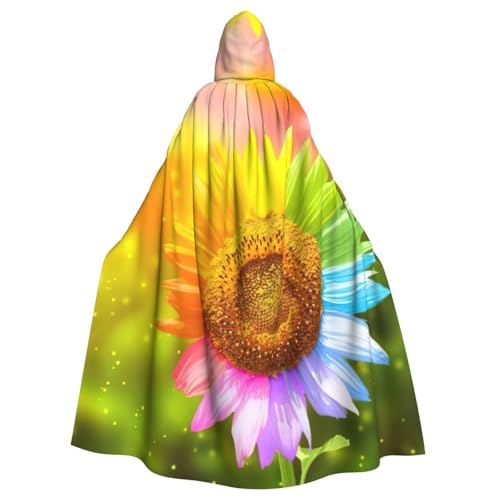 Cxzmnba Buntes Sonnenblumen-Unisex-Kostüm, Cosplay-Kostüm, Halloween, Kapuzenumhang für Party, Verkleidung, durchgehender Uniform-Bademantel Cxzmnba Buntes Sonnenblumen-Unisex-Kostüm, Cosplay-Kostüm, Halloween, Kapuzenumhang für Party, Verkleidung, durchgehender Uniform-Bademantel von Cxzmnba