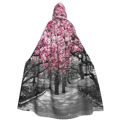 Cxzmnba Cherry Blossoms Park Unisex Cosplay Kostüm Halloween Kapuzenumhang Umhang für Party Verkleiden voller Länge Uniform Robe von Cxzmnba