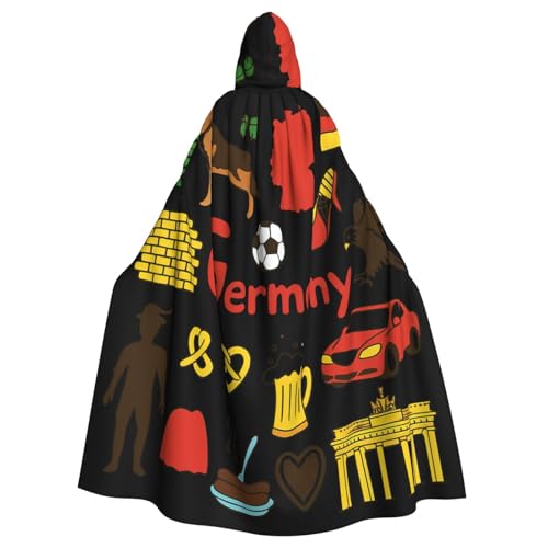 Cxzmnba Deutschland-Symbole und kulturelles Unisex-Kostüm, Cosplay-Kostüm, Halloween, Kapuzenumhang, Umhang für Partys, Ganzkörper-Bademantel Cxzmnba Deutschland-Symbole und kulturelles Unisex-Kostüm, Cosplay-Kostüm, Halloween, Kapuzenumhang, Umhang für Partys, Ganzkörper-Bademantel von Cxzmnba