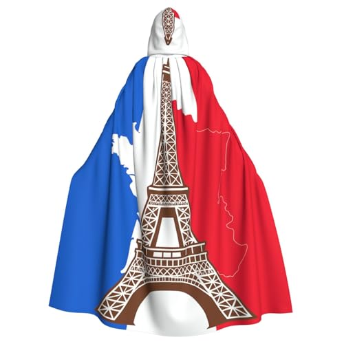 Cxzmnba Frankreich-Flagge, Eiffelturm-Outl, Unisex, Cosplay-Kostüm, Halloween, Kapuzenumhang, Umhang für Partys, Verkleidungen, Ganzkörper-Bademantel Cxzmnba Frankreich-Flagge, Eiffelturm-Outl, Unisex, Cosplay-Kostüm, Halloween, Kapuzenumhang, Umhang für Partys, Verkleidungen, Ganzkörper-Bademantel von Cxzmnba