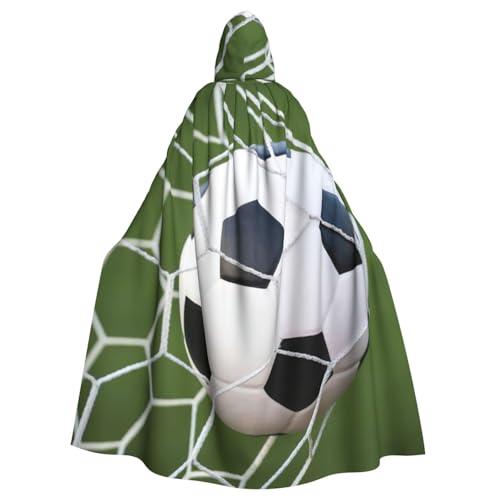 Cxzmnba Fußball-Umhang mit Kapuze, Unisex, Cosplay-Kostüm, Halloween, Umhang für Party, Verkleidung, durchgehender Uniform-Bademantel von Cxzmnba