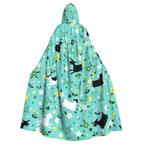 Cxzmnba Goat Frolic Unisex Cosplay Kostüm Halloween Kapuzenumhang Umhang für Party Verkleiden voller Länge Uniform Robe Cxzmnba Goat Frolic Unisex Cosplay Kostüm Halloween Kapuzenumhang Umhang für Party Verkleiden voller Länge Uniform Robe von Cxzmnba