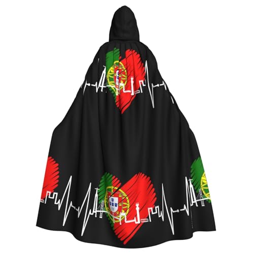 Cxzmnba Heartbeat Portugal-Flagge, Städte, Unisex, Cosplay-Kostüm, Halloween, Kapuzenumhang, Umhang für Party, Verkleidung, durchgehender Uniform-Bademantel Cxzmnba Heartbeat Portugal-Flagge, Städte, Unisex, Cosplay-Kostüm, Halloween, Kapuzenumhang, Umhang für Party, Verkleidung, durchgehender Uniform-Bademantel von Cxzmnba