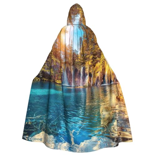 Cxzmnba Herbst-Szenenmuster, Unisex, Cosplay-Kostüm, Halloween, Kapuzenumhang für Party, Verkleidung, volle Länge, Uniform-Bademantel Cxzmnba Herbst-Szenenmuster, Unisex, Cosplay-Kostüm, Halloween, Kapuzenumhang für Party, Verkleidung, volle Länge, Uniform-Bademantel von Cxzmnba