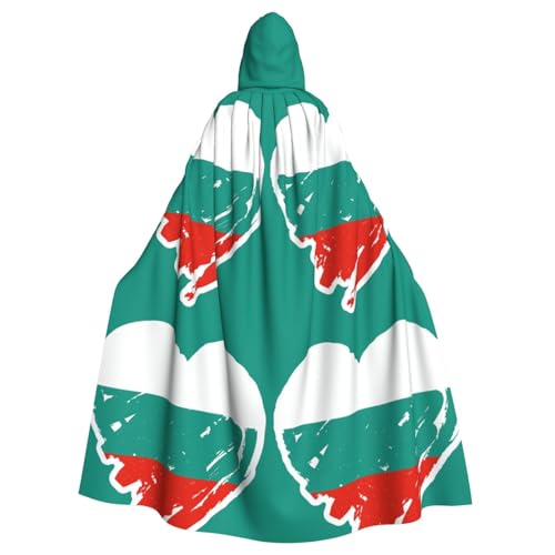Cxzmnba Herzform mit Flaggenfarben, Unisex, Cosplay-Kostüm, Halloween, Kapuzenumhang für Party, Verkleidung, durchgehender Uniform-Bademantel Cxzmnba Herzform mit Flaggenfarben, Unisex, Cosplay-Kostüm, Halloween, Kapuzenumhang für Party, Verkleidung, durchgehender Uniform-Bademantel von Cxzmnba