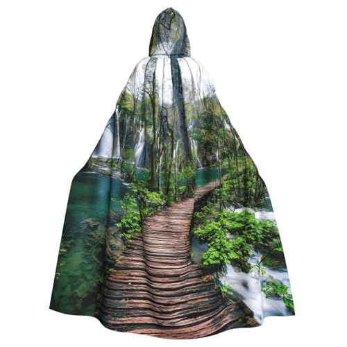 Cxzmnba Holzbrücke Unisex Cosplay Kostüm Halloween Kapuzenumhang Umhang für Party Verkleiden voller Länge Uniform Robe von Cxzmnba