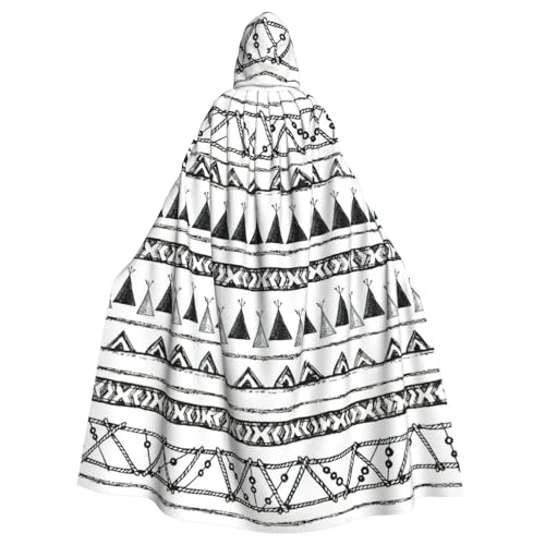 Cxzmnba Indianer-Kostüm, Unisex, Cosplay-Kostüm, Halloween, Kapuzenumhang für Party, Verkleidung, volle Länge, Uniform-Bademantel von Cxzmnba