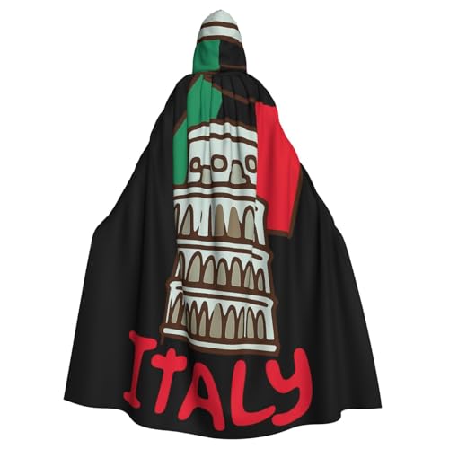 Cxzmnba Italienische Flagge, Turm, Kunst, Unisex, Cosplay, Kostüm, Halloween, Kapuzenumhang, Umhang für Party, Verkleidung, volle Länge, Uniform-Bademantel Cxzmnba Italienische Flagge, Turm, Kunst, Unisex, Cosplay, Kostüm, Halloween, Kapuzenumhang, Umhang für Party, Verkleidung, volle Länge, Uniform-Bademantel von Cxzmnba