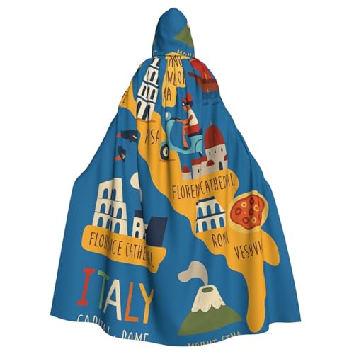 Cxzmnba Italienische Karte mit Sehenswürdigkeiten, Unisex, Cosplay-Kostüm, Halloween, Kapuzenumhang, Umhang für Party, Verkleidung, volle Länge, Uniform-Bademantel Cxzmnba Italienische Karte mit Sehenswürdigkeiten, Unisex, Cosplay-Kostüm, Halloween, Kapuzenumhang, Umhang für Party, Verkleidung, volle Länge, Uniform-Bademantel von Cxzmnba