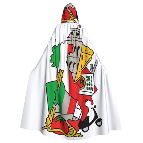 Cxzmnba Italienische Symbole Kunstwerk Unisex Cosplay Kostüm Halloween Kapuzenumhang Umhang für Party Verkleiden voller Länge Uniform Robe Cxzmnba Italienische Symbole Kunstwerk Unisex Cosplay Kostüm Halloween Kapuzenumhang Umhang für Party Verkleiden voller Länge Uniform Robe von Cxzmnba