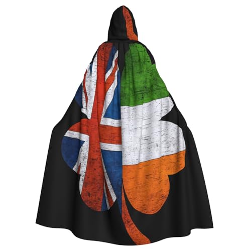 Cxzmnba Kleeblatt-Design mit Flaggen, Unisex, Cosplay-Kostüm, Halloween, Kapuzenumhang für Party, Verkleidung, durchgehender Uniform-Bademantel Cxzmnba Kleeblatt-Design mit Flaggen, Unisex, Cosplay-Kostüm, Halloween, Kapuzenumhang für Party, Verkleidung, durchgehender Uniform-Bademantel von Cxzmnba