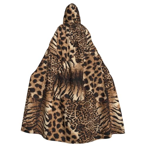 Cxzmnba Leopardenmuster, Unisex, Cosplay-Kostüm, Halloween, Kapuzenumhang, Umhang für Party, Verkleidung, volle Länge, Uniform-Bademantel Cxzmnba Leopardenmuster, Unisex, Cosplay-Kostüm, Halloween, Kapuzenumhang, Umhang für Party, Verkleidung, volle Länge, Uniform-Bademantel von Cxzmnba