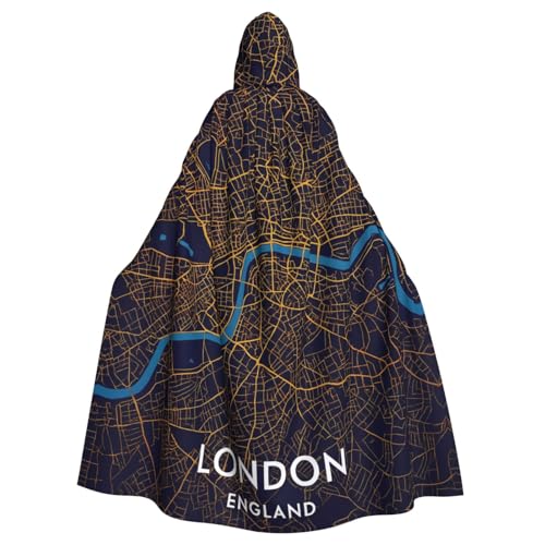 Cxzmnba London England City Map Unisex Cosplay Kostüm Halloween Kapuzenumhang Umhang für Party Verkleiden voller Länge Uniform Robe Cxzmnba London England City Map Unisex Cosplay Kostüm Halloween Kapuzenumhang Umhang für Party Verkleiden voller Länge Uniform Robe von Cxzmnba