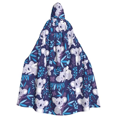 Cxzmnba Lovely Koala Unisex Cosplay Kostüm Halloween Kapuzenumhang Umhang für Party Verkleiden voller Länge Uniform Robe von Cxzmnba