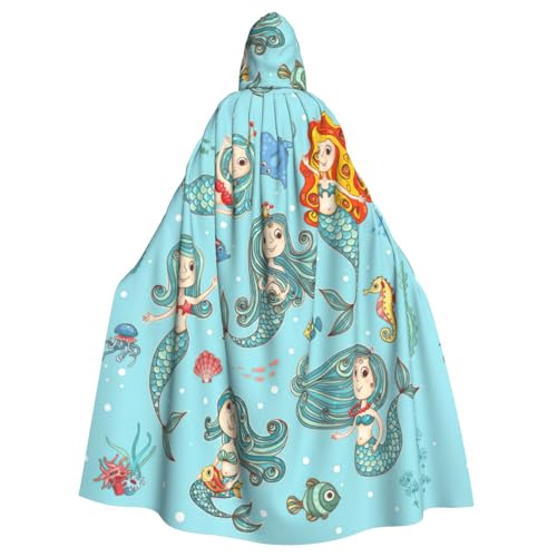 Cxzmnba Marine Sea Life Unisex Cosplay Kostüm Halloween Kapuzenumhang Umhang für Party Verkleiden voller Länge Uniform Robe Cxzmnba Marine Sea Life Unisex Cosplay Kostüm Halloween Kapuzenumhang Umhang für Party Verkleiden voller Länge Uniform Robe von Cxzmnba