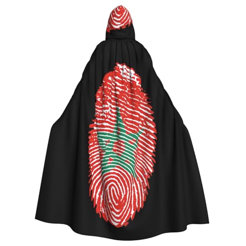 Cxzmnba Marokkanischer Fingerabdruck Unisex Cosplay Kostüm Halloween Kapuzenumhang Umhang für Party Verkleiden volle Länge Uniform Robe Cxzmnba Marokkanischer Fingerabdruck Unisex Cosplay Kostüm Halloween Kapuzenumhang Umhang für Party Verkleiden volle Länge Uniform Robe von Cxzmnba