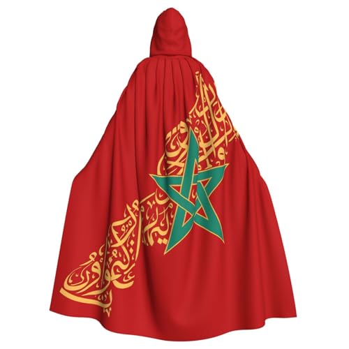 Cxzmnba Marokko-Flaggen-Kultur, Unisex, Cosplay-Kostüm, Halloween, Kapuzenumhang für Party, Verkleidung, durchgehender Uniform-Bademantel Cxzmnba Marokko-Flaggen-Kultur, Unisex, Cosplay-Kostüm, Halloween, Kapuzenumhang für Party, Verkleidung, durchgehender Uniform-Bademantel von Cxzmnba