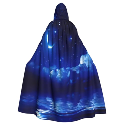 Cxzmnba Mondschein-Himmel, Unisex, Cosplay-Kostüm, Halloween, Kapuzenumhang, Umhang für Party, Verkleidung, volle Länge, Uniform-Bademantel von Cxzmnba