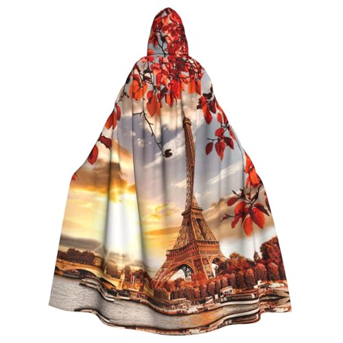 Cxzmnba Paris Eiffelturm mit Herbstblättern, Unisex, Cosplay-Kostüm, Halloween, Kapuzenumhang, Umhang für Party, Verkleidung, volle Länge, Uniform-Bademantel Cxzmnba Paris Eiffelturm mit Herbstblättern, Unisex, Cosplay-Kostüm, Halloween, Kapuzenumhang, Umhang für Party, Verkleidung, volle Länge, Uniform-Bademantel von Cxzmnba