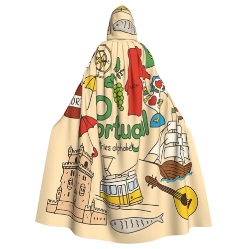 Cxzmnba Portugal Kulturelle Symbole Unisex Cosplay Kostüm Halloween Kapuzenumhang Umhang für Party Verkleiden voller Länge Uniform Robe Cxzmnba Portugal Kulturelle Symbole Unisex Cosplay Kostüm Halloween Kapuzenumhang Umhang für Party Verkleiden voller Länge Uniform Robe von Cxzmnba