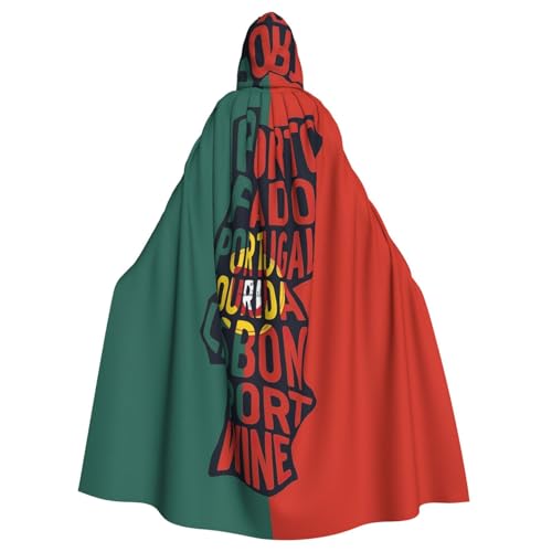 Cxzmnba Portugiesische Städte Unisex Cosplay Kostüm Halloween Kapuzenumhang Umhang für Party Verkleiden voller Länge Uniform Robe von Cxzmnba