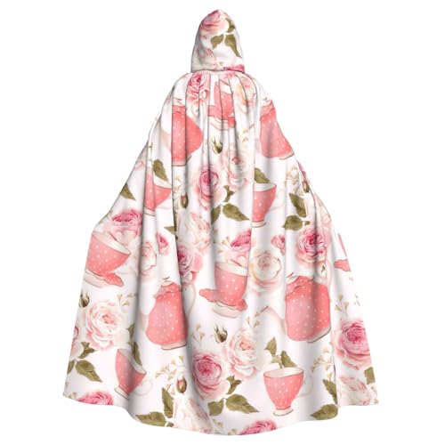 Cxzmnba Rosafarbene Teekanne, Unisex, Cosplay-Kostüm, Halloween, Kapuzenumhang für Party, Verkleidung, volle Länge, Uniform-Bademantel Cxzmnba Rosafarbene Teekanne, Unisex, Cosplay-Kostüm, Halloween, Kapuzenumhang für Party, Verkleidung, volle Länge, Uniform-Bademantel von Cxzmnba