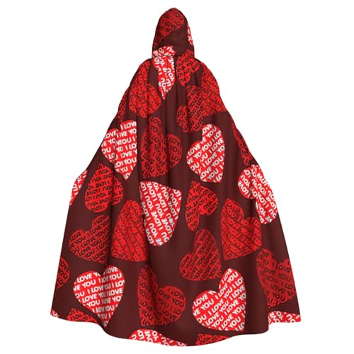 Cxzmnba Rote Herzen, Unisex, Cosplay-Kostüm, Halloween, Kapuzenumhang, Umhang für Party, Verkleidung, volle Länge, Uniform-Bademantel Cxzmnba Rote Herzen, Unisex, Cosplay-Kostüm, Halloween, Kapuzenumhang, Umhang für Party, Verkleidung, volle Länge, Uniform-Bademantel von Cxzmnba