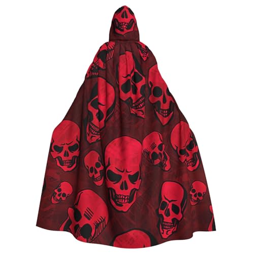 Cxzmnba Rote Totenköpfe, Unisex, Cosplay-Kostüm, Halloween, Kapuzenumhang, Umhang für Party, Verkleidung, volle Länge, Uniform-Bademantel Cxzmnba Rote Totenköpfe, Unisex, Cosplay-Kostüm, Halloween, Kapuzenumhang, Umhang für Party, Verkleidung, volle Länge, Uniform-Bademantel von Cxzmnba