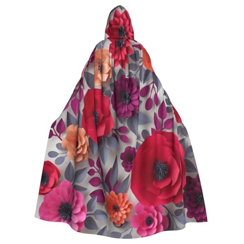 Cxzmnba Rote rosa Blumen, Unisex, Cosplay-Kostüm, Halloween, Kapuzenumhang für Party, Verkleidung, volle Länge, Uniform-Bademantel Cxzmnba Rote rosa Blumen, Unisex, Cosplay-Kostüm, Halloween, Kapuzenumhang für Party, Verkleidung, volle Länge, Uniform-Bademantel von Cxzmnba