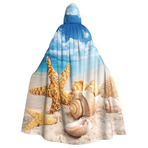 Cxzmnba Seestern Muschel Ozean Strand Unisex Cosplay Kostüm Halloween Kapuzenumhang Umhang für Party Verkleiden voller Länge Uniform Robe Cxzmnba Seestern Muschel Ozean Strand Unisex Cosplay Kostüm Halloween Kapuzenumhang Umhang für Party Verkleiden voller Länge Uniform Robe von Cxzmnba