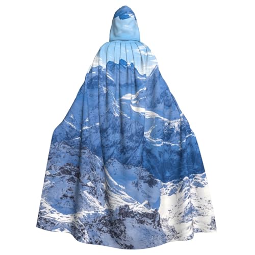 Cxzmnba Snowy Mountain 1 Unisex Cosplay Kostüm Halloween Kapuzenumhang Umhang für Party Dress Up volle Länge Uniform Robe von Cxzmnba