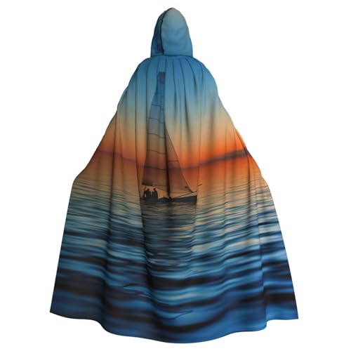 Cxzmnba Sonnenuntergang Strand Segelboot Unisex Cosplay Kostüm Halloween Kapuzenumhang Umhang für Party Dress Up volle Länge Uniform Robe Cxzmnba Sonnenuntergang Strand Segelboot Unisex Cosplay Kostüm Halloween Kapuzenumhang Umhang für Party Dress Up volle Länge Uniform Robe von Cxzmnba