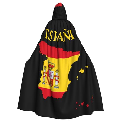 Cxzmnba Spanien-Flagge, Unisex, Cosplay-Kostüm, Halloween, Kapuzenumhang, Umhang für Party, Verkleidung, volle Länge, Uniform-Bademantel Cxzmnba Spanien-Flagge, Unisex, Cosplay-Kostüm, Halloween, Kapuzenumhang, Umhang für Party, Verkleidung, volle Länge, Uniform-Bademantel von Cxzmnba