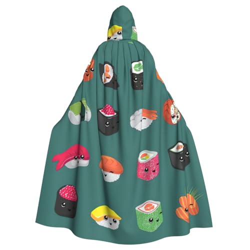 Cxzmnba Sushi1 Unisex Cosplay Kostüm Halloween Kapuzenumhang Umhang für Party Verkleiden voller Länge Uniform Robe von Cxzmnba