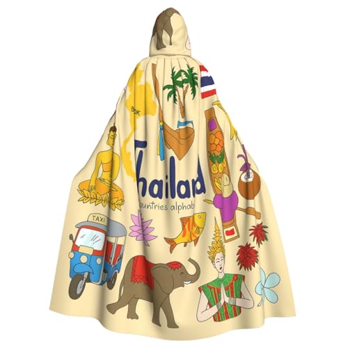 Cxzmnba Thailand Kulturelle Symbole Unisex Cosplay Kostüm Halloween Kapuzenumhang Umhang für Party Verkleiden voller Länge Uniform Robe Cxzmnba Thailand Kulturelle Symbole Unisex Cosplay Kostüm Halloween Kapuzenumhang Umhang für Party Verkleiden voller Länge Uniform Robe von Cxzmnba