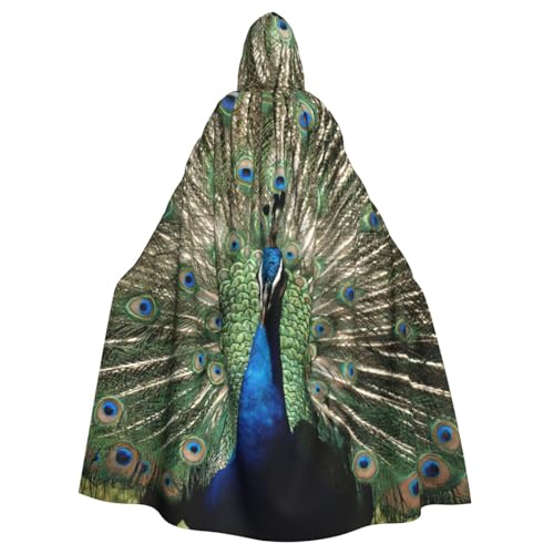 Cxzmnba The Peacock Unisex Cosplay Kostüm Halloween Kapuzenumhang Umhang für Party Verkleiden voller Länge Uniform Robe von Cxzmnba