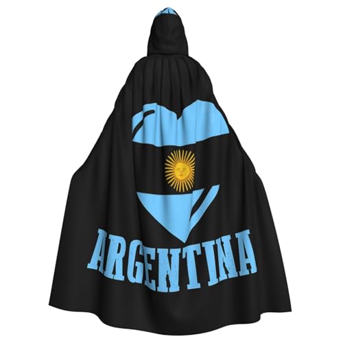 Cxzmnba Umhang mit Herz mit Argentinien-Flagge, Unisex, Cosplay-Kostüm, Halloween, Kapuzenumhang für Party, Verkleidung, durchgehender Uniform-Bademantel Cxzmnba Umhang mit Herz mit Argentinien-Flagge, Unisex, Cosplay-Kostüm, Halloween, Kapuzenumhang für Party, Verkleidung, durchgehender Uniform-Bademantel von Cxzmnba