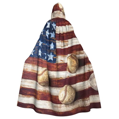 Cxzmnba Umhang mit amerikanischer Flagge und Baseball, Unisex, Cosplay, Halloween, Kapuzenumhang für Party, Verkleidung, volle Länge, Uniform-Bademantel Cxzmnba Umhang mit amerikanischer Flagge und Baseball, Unisex, Cosplay, Halloween, Kapuzenumhang für Party, Verkleidung, volle Länge, Uniform-Bademantel von Cxzmnba