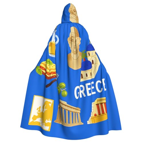 Cxzmnba Umhang mit griechischen Kultur-Symbolen, Unisex, Cosplay-Kostüm, Halloween, Kapuzenumhang für Party, Verkleidung, durchgehender Uniform-Bademantel Cxzmnba Umhang mit griechischen Kultur-Symbolen, Unisex, Cosplay-Kostüm, Halloween, Kapuzenumhang für Party, Verkleidung, durchgehender Uniform-Bademantel von Cxzmnba