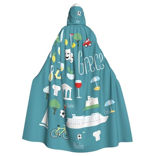 Cxzmnba Umhang mit griechischen Kultur-Symbolen, Unisex, Cosplay-Kostüm, Halloween, Kapuzenumhang für Party, Verkleidung, durchgehender Uniform-Bademantel Cxzmnba Umhang mit griechischen Kultur-Symbolen, Unisex, Cosplay-Kostüm, Halloween, Kapuzenumhang für Party, Verkleidung, durchgehender Uniform-Bademantel von Cxzmnba