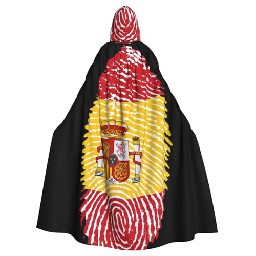 Cxzmnba Umhang mit spanischer Flagge, Fingerabdruck, Unisex, Cosplay, Halloween, Kapuzenumhang, Umhang für Party, Verkleidung, volle Länge, Uniform-Bademantel Cxzmnba Umhang mit spanischer Flagge, Fingerabdruck, Unisex, Cosplay, Halloween, Kapuzenumhang, Umhang für Party, Verkleidung, volle Länge, Uniform-Bademantel von Cxzmnba