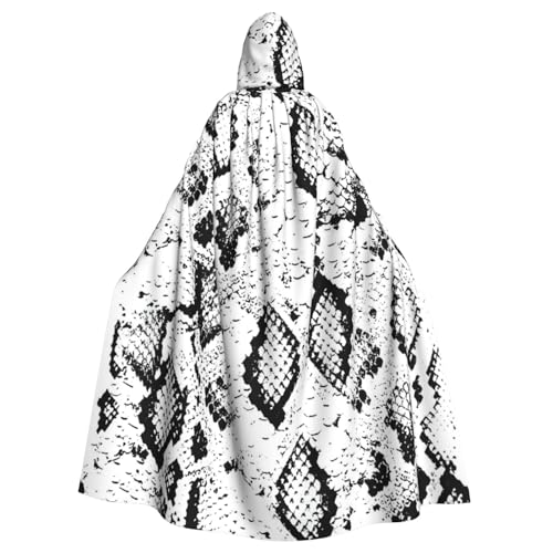 Cxzmnba Unisex Cosplay-Kostüm, Schlangenhaut, Halloween-Kapuzenumhang für Party, Verkleidung, Ganzkörper-Bademantel, Schwarz und Weiß Cxzmnba Unisex Cosplay-Kostüm, Schlangenhaut, Halloween-Kapuzenumhang für Party, Verkleidung, Ganzkörper-Bademantel, Schwarz und Weiß von Cxzmnba