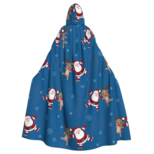 Cxzmnba Unisex-Kostüm mit Weihnachtsmuster, Cosplay-Kostüm, Halloween-Kapuzenumhang für Partys, Ganzkörper-Bademantel Cxzmnba Unisex-Kostüm mit Weihnachtsmuster, Cosplay-Kostüm, Halloween-Kapuzenumhang für Partys, Ganzkörper-Bademantel von Cxzmnba