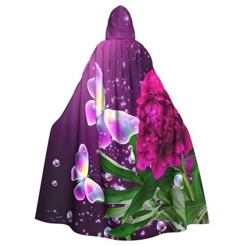 Cxzmnba Wunderschöner violetter Schmetterlings-Blumenmuster, Unisex, Cosplay-Kostüm, Halloween, Kapuzenumhang für Partys, Verkleidungen, Ganzkörper-Bademantel Cxzmnba Wunderschöner violetter Schmetterlings-Blumenmuster, Unisex, Cosplay-Kostüm, Halloween, Kapuzenumhang für Partys, Verkleidungen, Ganzkörper-Bademantel von Cxzmnba