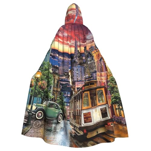 Cxzmnba san francisco Unisex Cosplay Kostüm Halloween Kapuzenumhang Umhang für Party Verkleiden voller Länge Uniform Robe von Cxzmnba
