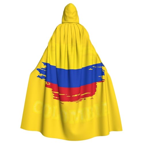 Umhang mit kolumbianischer Flagge, Unisex, Cosplay-Kostüm, Halloween, Kapuzenumhang für Party, Verkleidung, volle Länge, Uniform-Bademantel Umhang mit kolumbianischer Flagge, Unisex, Cosplay-Kostüm, Halloween, Kapuzenumhang für Party, Verkleidung, volle Länge, Uniform-Bademantel von Cxzmnba