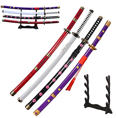 Cybeplay 102cm Roronoa Zoro Samurai 4 Stück Set,Kitetsu,Wado Ichimonji,Shusui,Yama Enma,für Cosplay,Sammlung,Display,Performance Cybeplay 102cm Roronoa Zoro Samurai 4 Stück Set,Kitetsu,Wado Ichimonji,Shusui,Yama Enma,für Cosplay,Sammlung,Display,Performance von Cybeplay