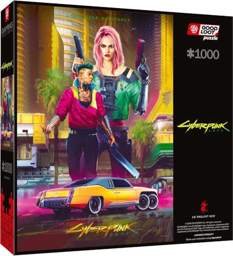 Cyberpunk 2077 Puzzle im Kitsch-Stil, 1000 Teile, offizielles Puzzlespiel, Maße 68 x 48 cm von Cyberpunk 2077