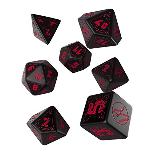 Q-Workshop CPU06 - Cyberpunk RPG Red Dice Set (7), 2.4 x 16.4 x 10.4 cm von Q Workshop